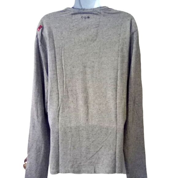 Being Human gray long sleeve V neck spread a smile Tee shirt size M - Picture 4 of 10